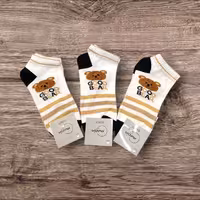 جوراب مچی کارت طوسی بوکله تدی GOOD BEAR