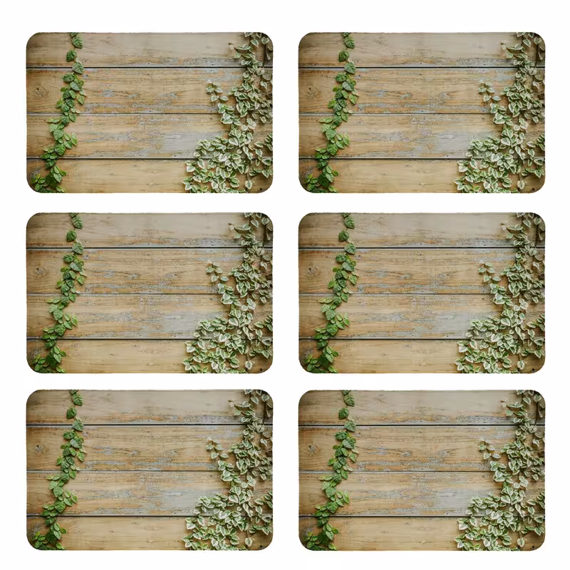 زیربشقابی طرح برگ کد 8059 بسته 6 عددی | کالا مکس