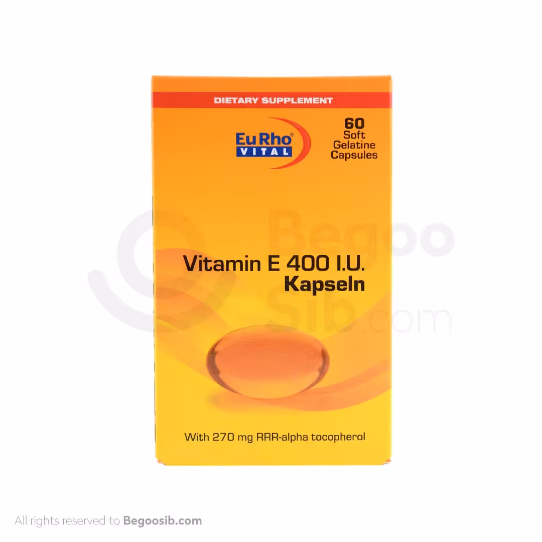 کپسول ژلاتینی نرم ویتامین ای 400 یوروویتال 60 عددی