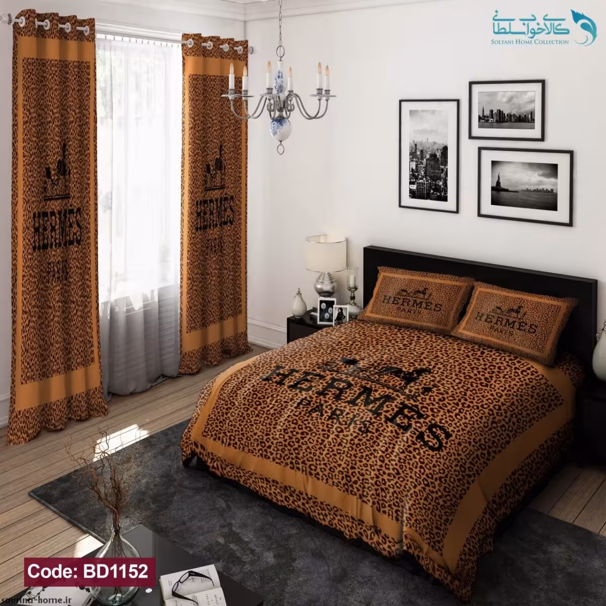 روتختی طرح Hermes دونفره کد BD1152