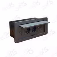 پریز کابینتی میزی توکار زغال سنگی با مکانیزم شارژر USB | ایران الکتریک
