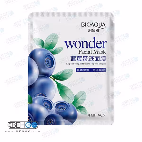 ماسک صورت بایو آکوا مدل بلوبری وزن 30 گرم
