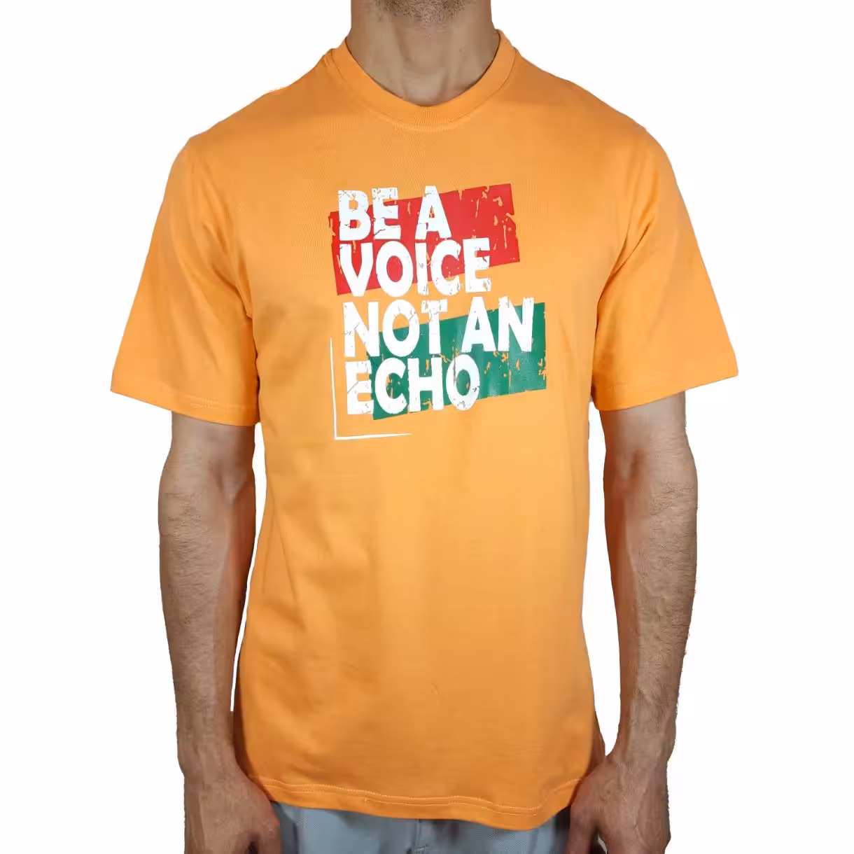 تیشرت نخ پنبه اکو نارنجی کد 1041190