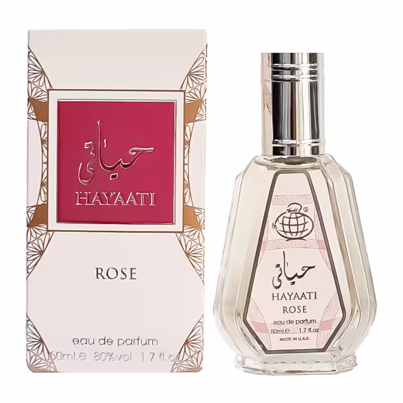 ادکلن فراگرنس Fragrance حیاتی HAYAATI Rose رایحه یارا صورتی حجم 50ml