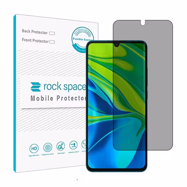 گلس شیائومی Mi Note 10 مدل نانو هیدروژل پرایوسی برند راک اسپیس کد 4070S