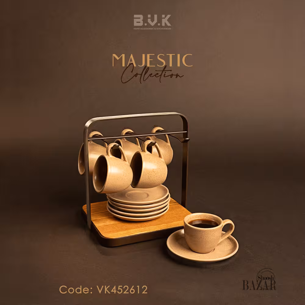 ست قهوه خوری بی وی کی کد 452612 مدل مجستیک