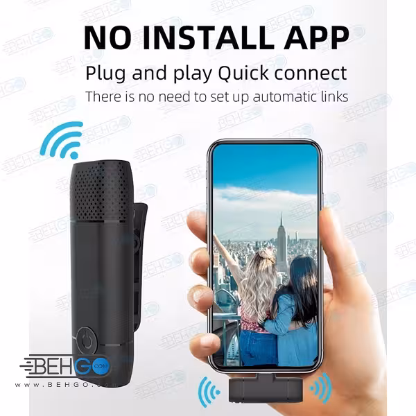 میکروفون یقه ای بیسیم گوشی موبایل اپل ایفون مدل MK-9 iphone