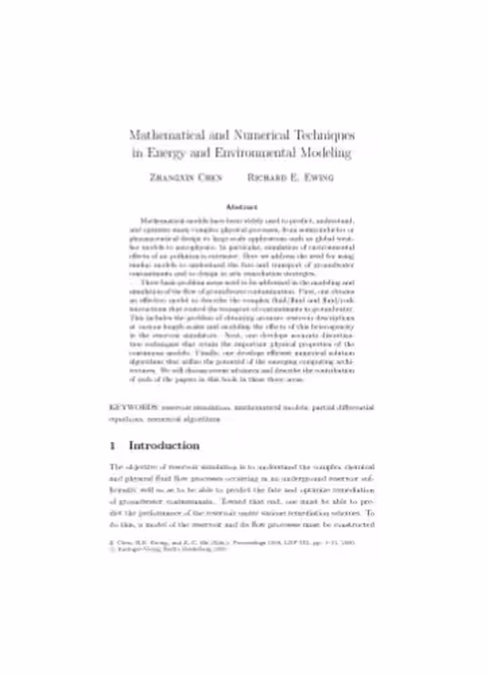 خرید و دانلود نسخه کامل کتاب Numerical Treatment of Multiphase Flows in Porous Media: Proceedings of the International Workshop Held a Beijing, China, 2–6 August 1999