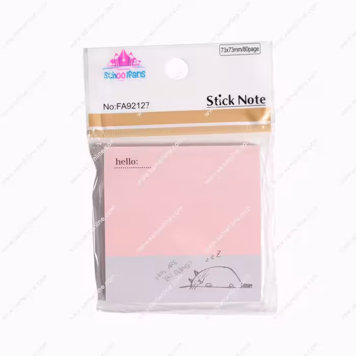 کاغذ یادداشت ( استیک نوت ) اسکول فنس کد FA9212 رنگ صورتی