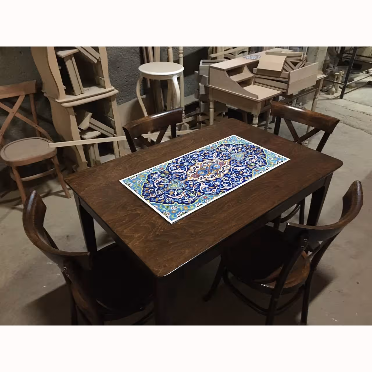 میز تک ناهارخوری مستطیل چهار نفره رایکا بدون صندلی HEDI-38A