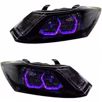 چراغ جلو اسپرت کوییک مدل 3D-WILD بنفش داخل مشکی بدون موتور دو عددی