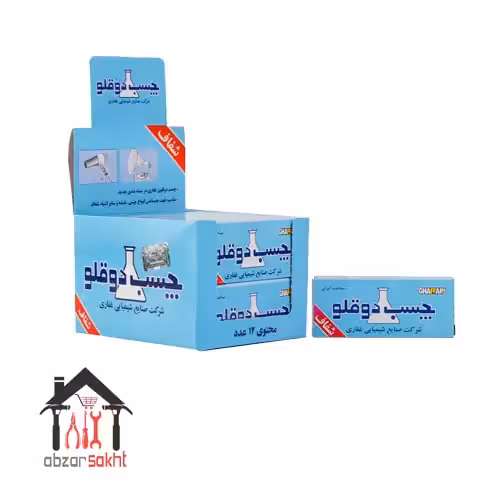 چسب دوقلو غفاری شفاف کارتن 240 عددی