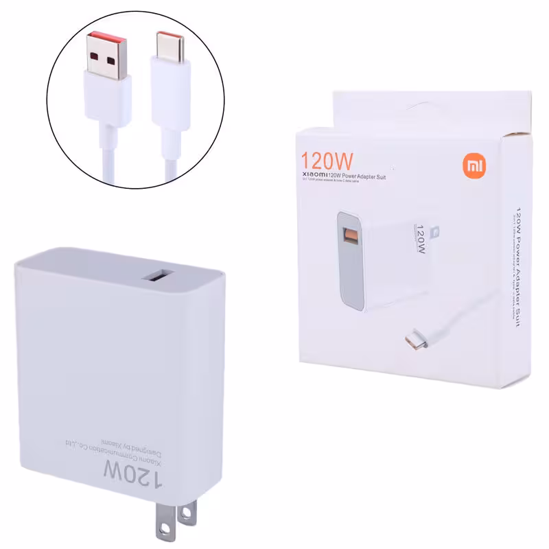 شارژر دیواری 120 وات شیائومی MDY-11-EX High Copy 6A   کابل تایپ سی