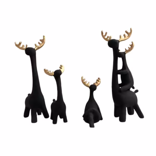 مجسمه مدل گوزن خانواده مجموعه 5 عددی