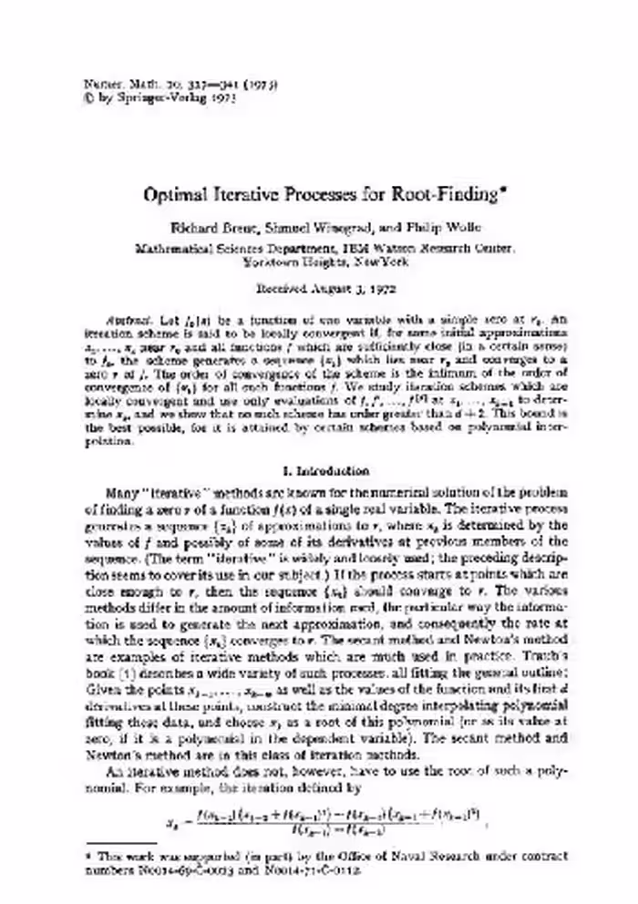 خرید و دانلود نسخه کامل کتاب Optimal iterative rootfinding rpb016i