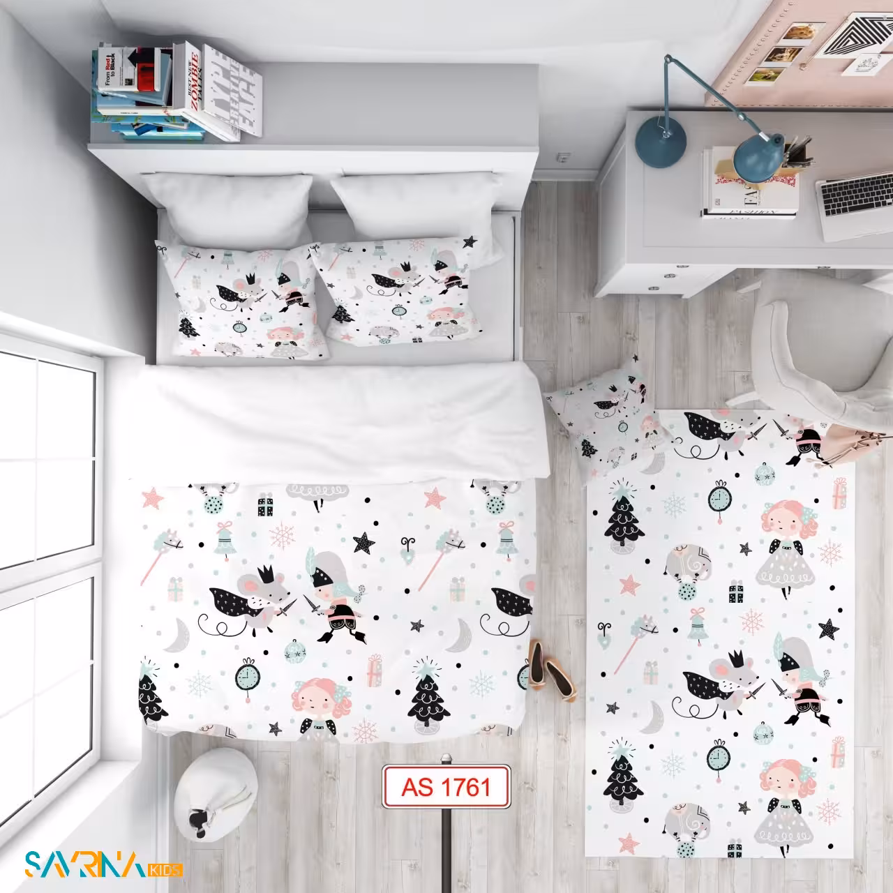 سرویس روتختی طرح کریسمس یک نفره کد AS1761