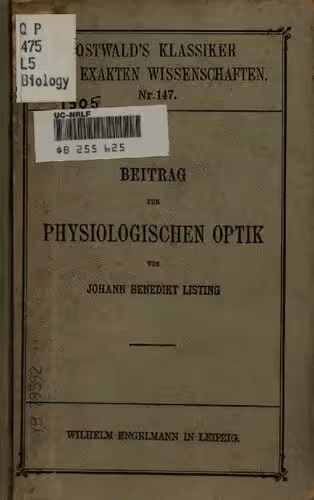 خرید و دانلود نسخه کامل کتاب Beitrag zur physiologischen Optik
