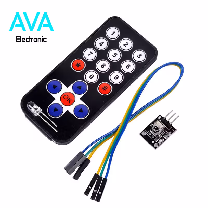 ماژول فرستنده و گیرنده IR با ریموت کنترل مادون قرمز مناسب برای رزبری پای