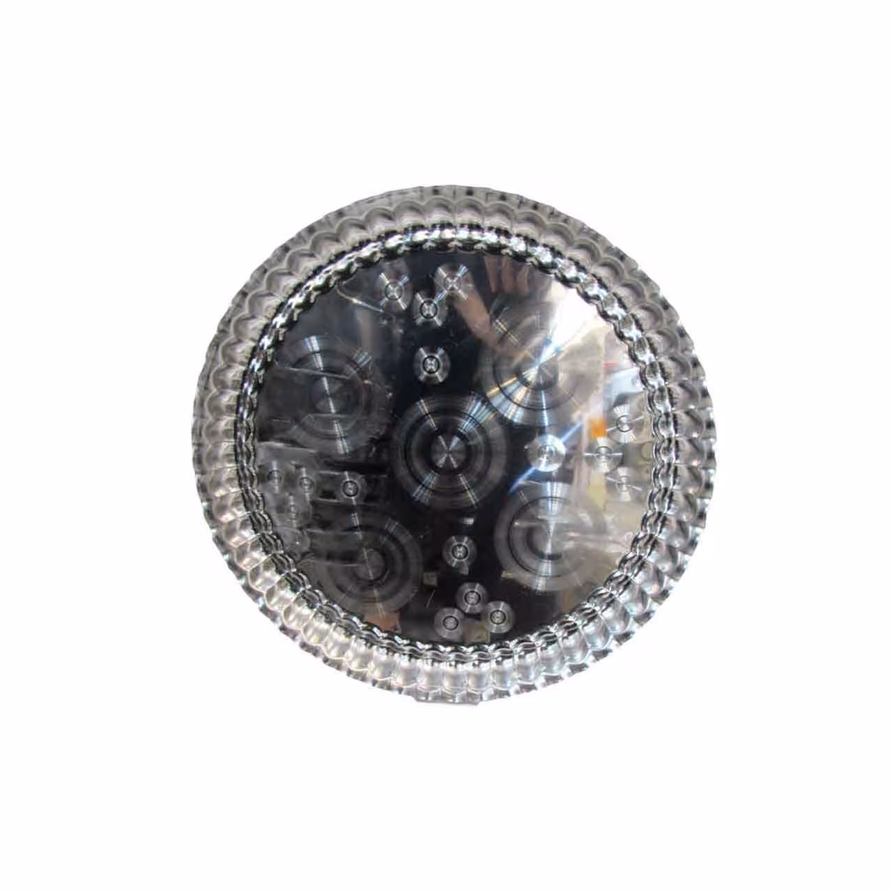 سینی استیل گرد لب کنگره سایز 3