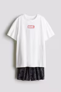 ست پیژامه مردانه مجموعه لباس خواب پنبه و چاپی H&M