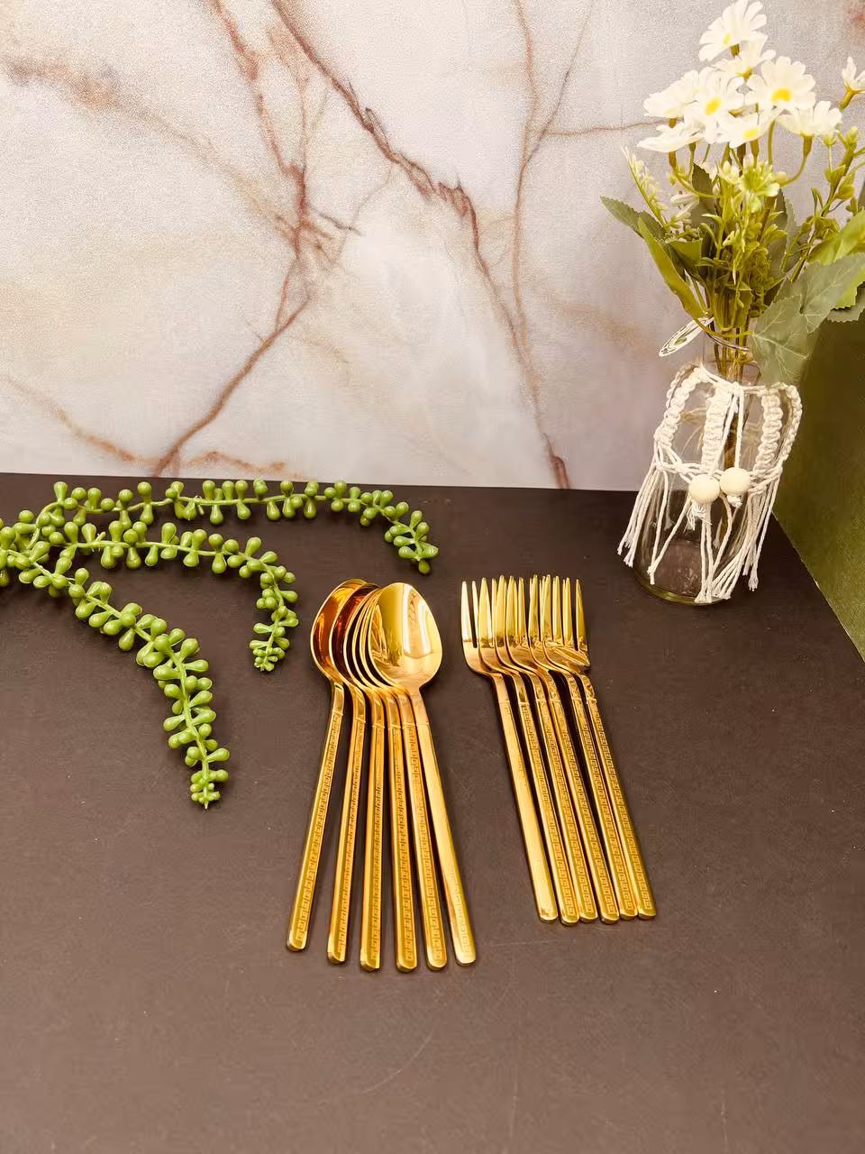 قاشق و چنگال طلا G5012