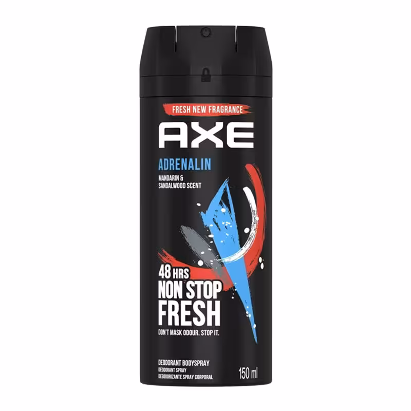 اسپری بدن اکس AXE نان استاپ فرش مدل Adrenalin حجم 150ml