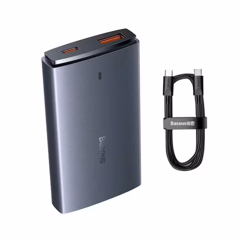 شارژر دیواری 65 وات بیسوس مدل CCGP150113 به همراه کابل USB-C | کالا مکس