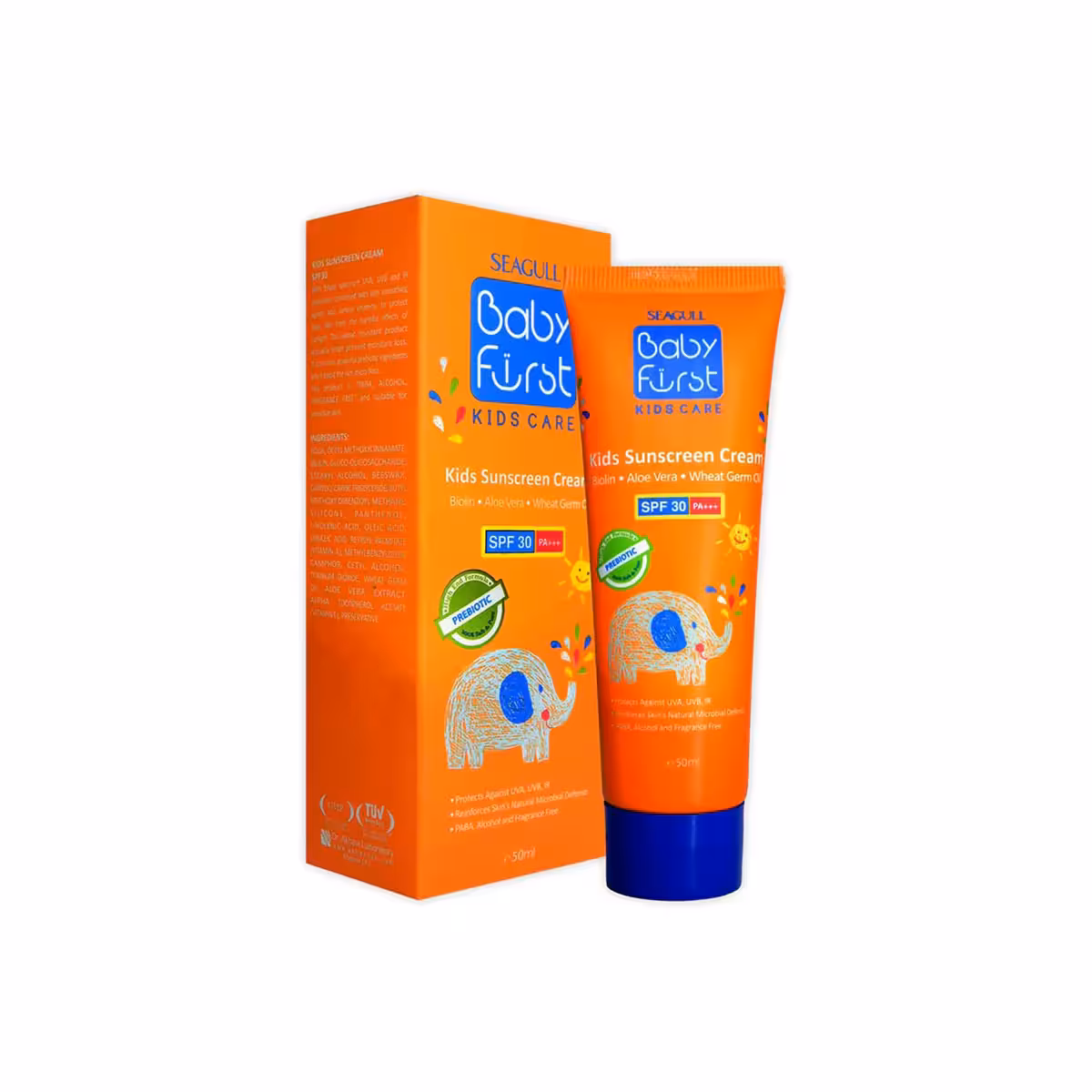 کرم ضد آفتاب کودکان SPF30 حجم 50 میلی لیتر بیبی فرست سی گل