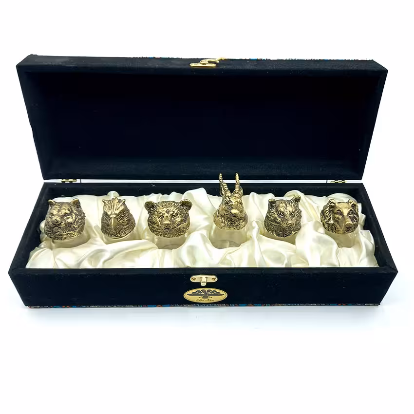 ست هدیه شات 4 عددی حیوان جعبه مخمل 710054