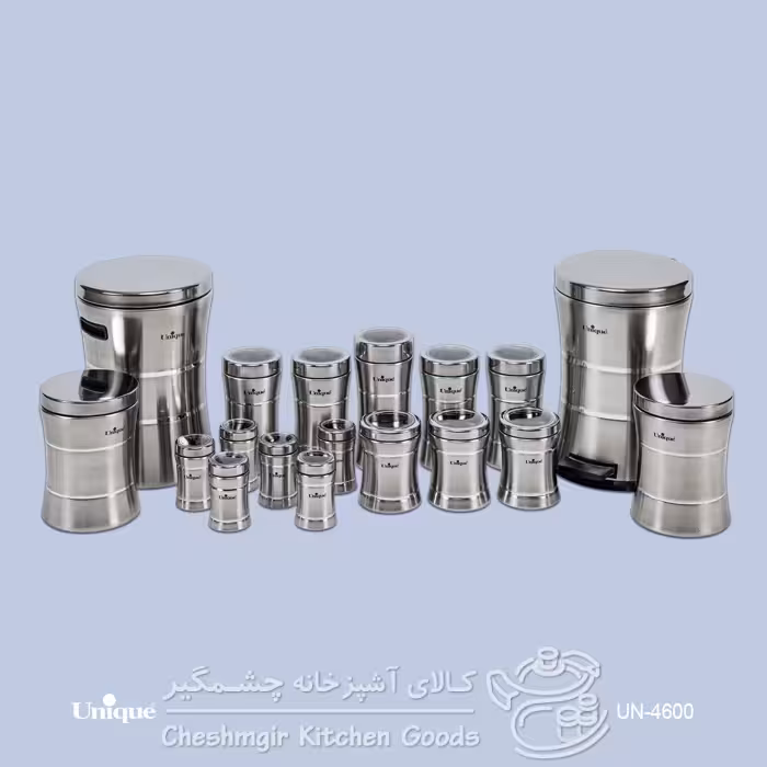 سرویس 18پارچه کمرباریک تمام استیل یونیک مدل UN-4600