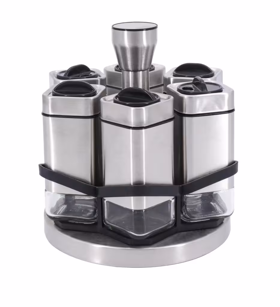 ست ادویه 6 تایی بلور با پابه گردان والرین (Valerian) مدل 11509Valerian Glassware