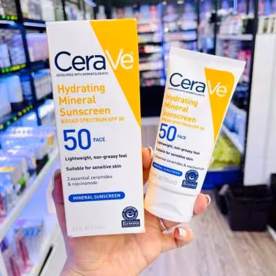 کرم ضد آفتاب سراوی SPF50 آبرسان صورت 75 میل اصل