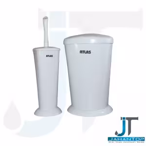 سطل و برس سفید اطلس مدل الوند