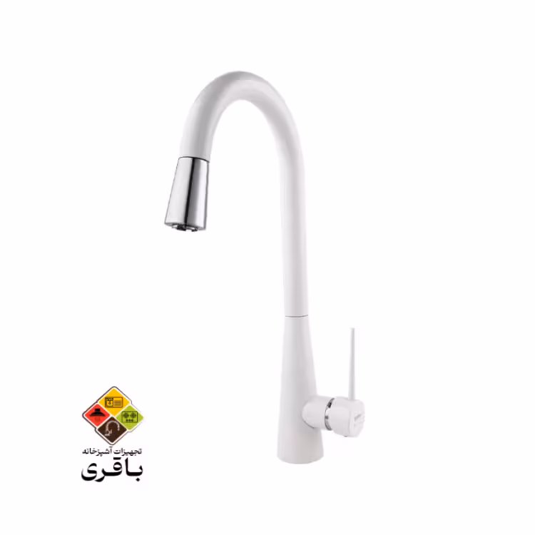 شیر آشپزخانه شاوری راسان مدل سارینا شیری کروم