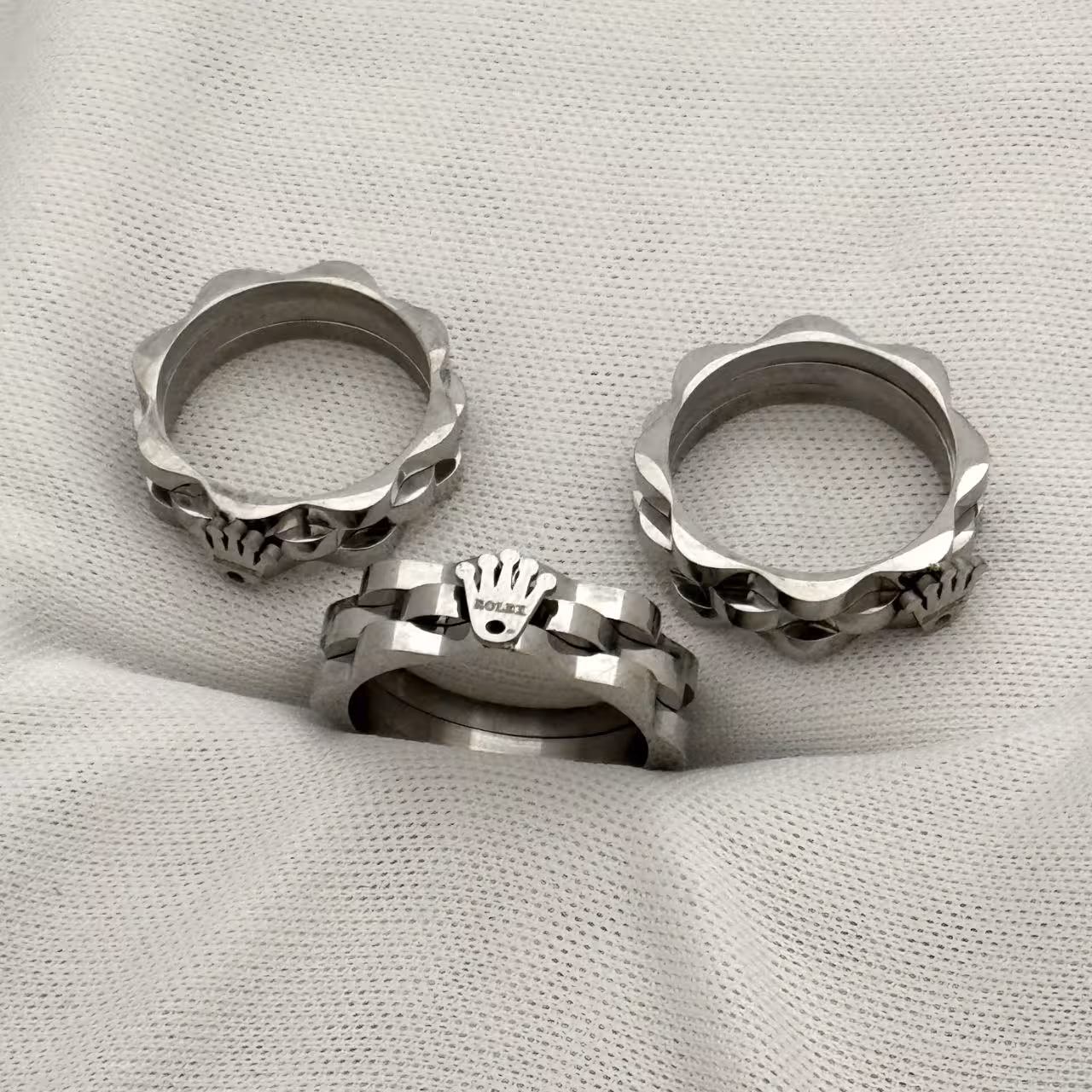 انگشتر مردانه رولکس سیلورگلد استیل هدیه ولنتاین ارسال رایگان