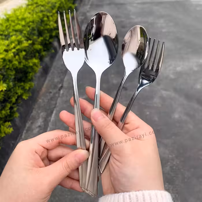 قاشق و چنگال غذاخوری 12 پارچه یونیک مدل ناخنی