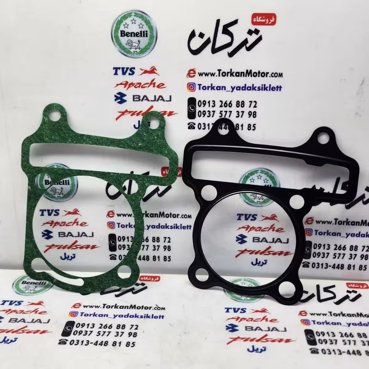 واشر سر ( رو ) و ته ( زیر ) موتور طرح ایروکس NVX 180