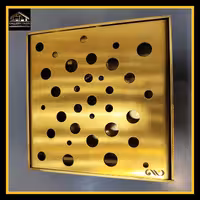 کف شور استیل سایز 12*12 طلایی مات (ورق2میل)