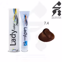 رنگ مو لیدی کالر Lady color شماره 7.4 حجم 100 میلی لیتر رنگ بلوند مسی