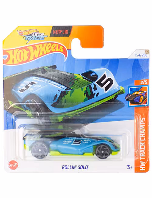ماشین دکوری مدل Rollin Solo Blue برند Hot Wheels