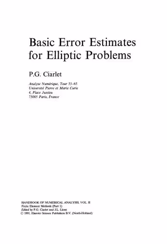 خرید و دانلود نسخه کامل کتاب Handbook of Numerical Analysis. Finite Element Methods (Part 1)
