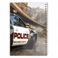 دفتر مشق کارتون ماشین پلیس