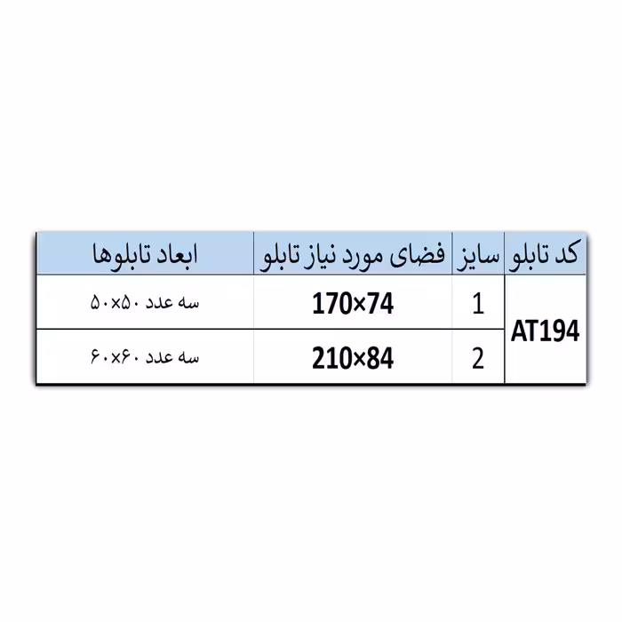 تابلو آتریسا طرح چهار قل مدل AT194.3 بسته 3 عددی