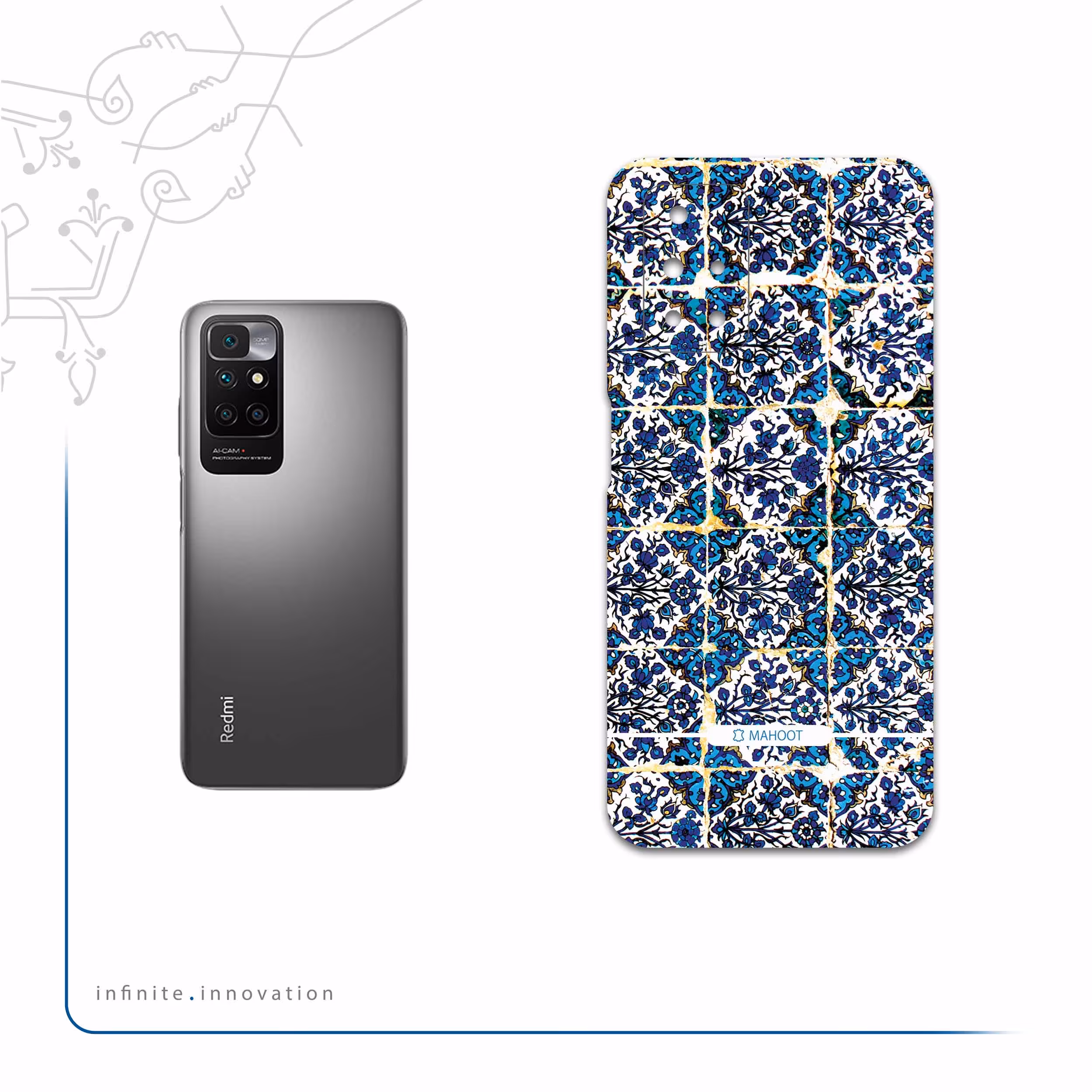 برچسب پوششی ماهوت مدل Iran-Tile1 مناسب برای گوشی موبایل شیائومی Redmi 10