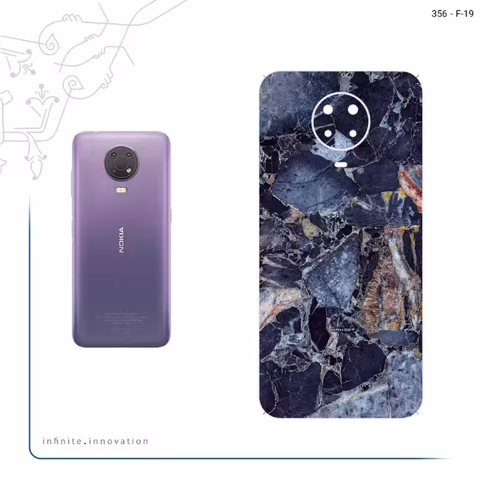 برچسب پوششی ماهوت مدل Broken black marble مناسب برای گوشی موبایل نوکیا G20