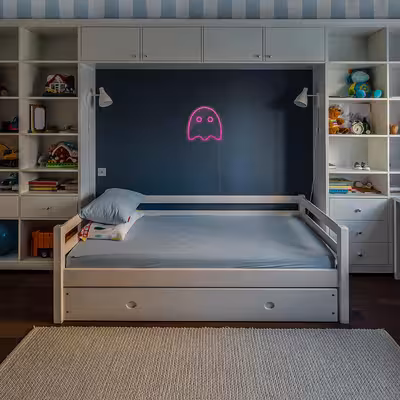 چراغ دیواری نئون دیزاین طرح Packman-2_PN