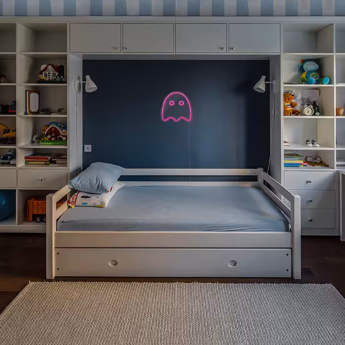 چراغ دیواری نئون دیزاین طرح Packman-2_PN