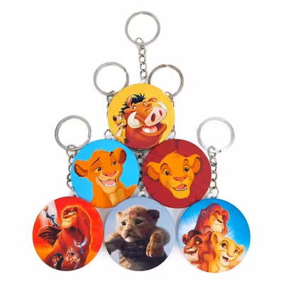 جاکلیدی خندالو مدل شیرشاه The Lion King کد 392B مجموعه 6 عددی