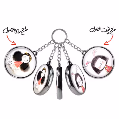 جاکلیدی خندالو طرح دخترانه مدل دوطرفه کد 60336091