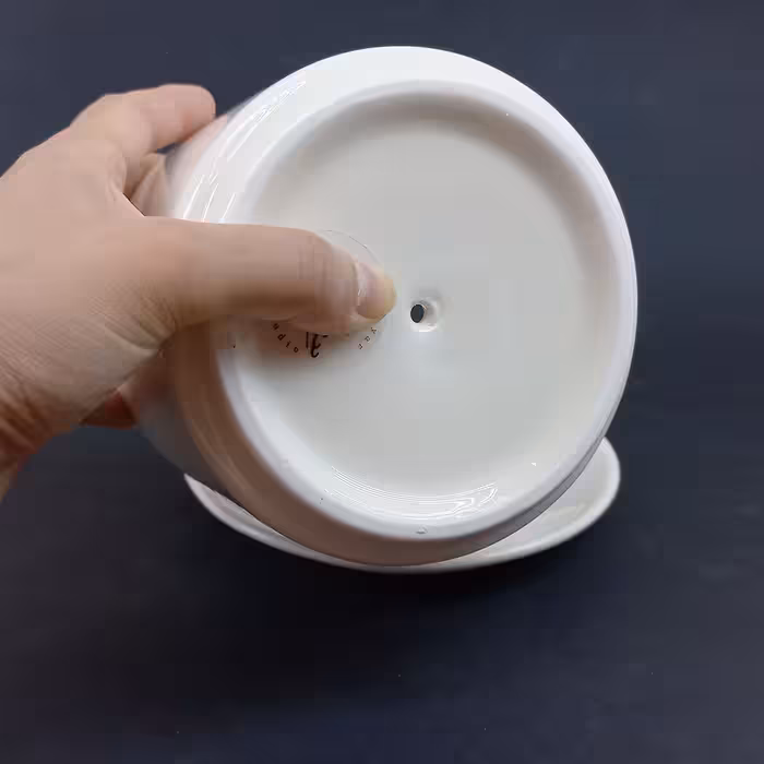 ست گلدان و زیرگلدانی سرامیکی طرح انتزاعی مدل بوهو کد 2